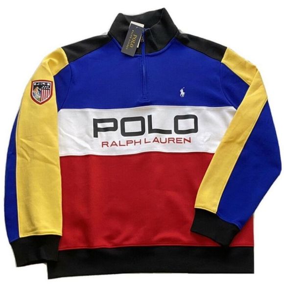 Polo Ralph Lauren Other - Polo Ralph Lauren 67 Alpine Racing 1/4 Zip Sweatshirt Sweater NWT Size Medium
